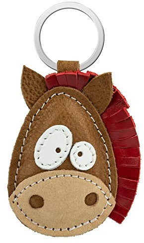 Simaru Animal fort Porte-clés en cuir authentique de haute qualité, fabriqué en UE, cadeau pour Noël Anniversaire, Trouve ton animal préféré