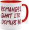 OM3® Romani ite Domum Tasse | Keramik Becher | 325ml | Beidseitig Bedruckt | Rot