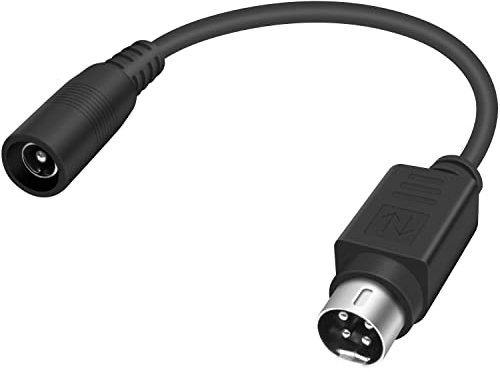 Duttek DC auf 4 poliges Stromkabel 15 cm, DC5,5 x 2,1 mm Buchse auf 4 poligen Stecker, Adapterkabel für DVR, Thermo Barcode Drucker, LCD Fernseher