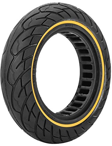 G.V.SHOP® 1 Vollgummiräder 10 x 2,5 Zoll 36 mm Reifen für Elektroroller, Xiaomi, Ducati, Lexgo, Vivobike S2, rutschfest, Vollgummi (Gelb 1pcs)