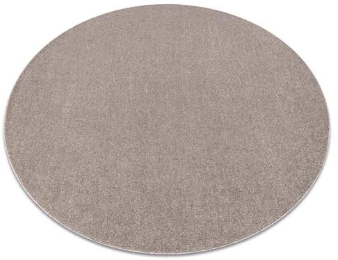 rugsx Eton Plus Teppich für Wohnzimmer und Schlafzimmer Beige Rund 133 cm