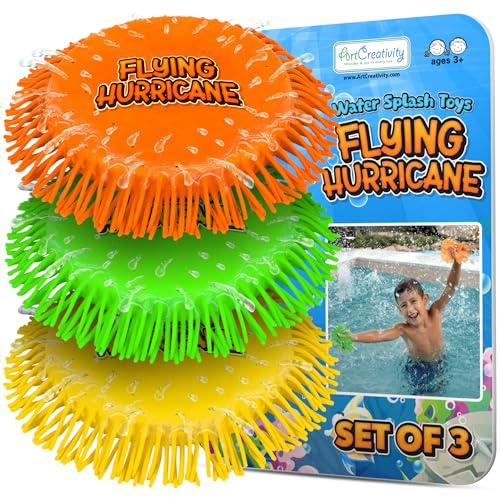 ArtCreativity Soft Water Frisbees for Kids, Soft Sports Discs (3 Pack), Beach Water Toys & Swimming Pool Toys for Kids, Backyard Fun Toy & Outdoor Summer Games, Birthday Gifts for Boys & Girls