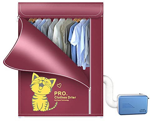 LJZLJZ Warm Air Clothes Dryer, Heater Drying Machine, Shoes Dryer, with Stand Cloth Cover, Hot and Cold Air Switching,Blue