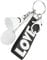Perfeclan Mini Badminton Schlüsselanhänger Dekoration Charm Schlüsselanhänger Schlüsselhalter Badmintonschläger Metall Anhänger für Kinder Unisex, Schwarz