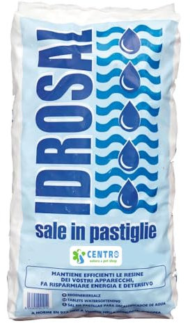 Idrosal 4 Sacchi di Sale in Pastiglie 25kg Speciale per Addolcitori e Depuratori d'Acqua Puro al 99,9%