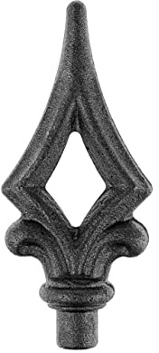 GAL - INDUSTRIAL 10 Stück Zierspitze 125x55mm (HxB) | Zaunspitze 15mm Epsilon | Metallspitze Zaundekoration Zierelement Schmiedeeisen