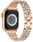 Missair Compatible con Apple Watch Band de 40mm 38mm 41mm 44mm 42mm 45mm 46mm 49mm, Series 9, 8, 7, 6, 5, 4, 3, 2, 1 SE, pulsera de diamantes para mujer, correa de repuesto de metal para iWatch, oro