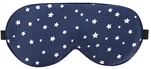 Alaska Bear Mulberry Silk Sleep Mask, Cool and Smooth (Navy Stars)