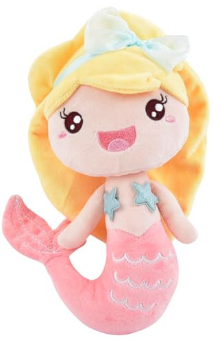 Ksopsdey Sirena Bambola di Peluche, Sirena Peluche Plush Dolls Sirena Peluche Giocattoli Bambole Carine Giocattoli Soft Animal Doll per Bambini Adulti e Fan Compleanno Regali(pink)