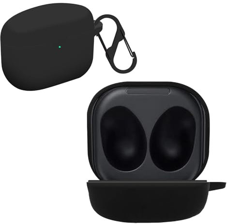 CONAPIKA Cover per Samsung Galaxy Buds Fe/Buds 2/Buds 2 Live/Buds 2 PRO con Moschettone, Resistente Antiurto Antigraffi Auricolari Custodia Protettiva Morbida Ultra Sottile Protezione Silicone Cover