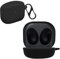 CONAPIKA Funda para Samsung Galaxy Buds FE/Buds 2/Buds 2 Live/Buds 2 Pro, Ultra Fina Silicona Suave Anti-Choque Protective Carcasa con Mosquetón, Negro