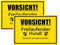 SL group - 2 Schilder Vorsicht! Freilaufender Hund! 30 x 20 cm aus stabiler PVC Kunststoff-Platte - Warnschild Achtung Wachhund Betreten auf eigene Gefahr - Warnung vor freilaufenden Hunden
