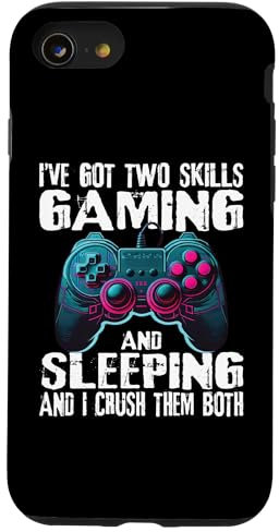 iPhone SE (2020) / 7 / 8 Gaming And Sleeping Funny Gamer Sayings Boys Teens Graphic Case