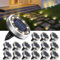 btfarm 16 Stück Solar Bodenleuchten Aussen, 8 LED Gartenbeleuchtung Solar Wasserdicht Boden Solarleuchten, Solarlampen für Außen Garten Rasen Auffahrt Gehweg Patio, Warmes Weiß