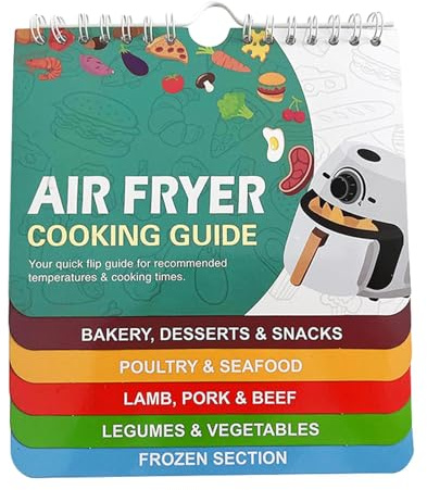 Violotoris Air Fryer Recipe Book Air Fryer Cooking Guide Air Fryer Sheet Fridge Magnet Cooking Guide Booklet Air Fryer Reference Guide for Cooking