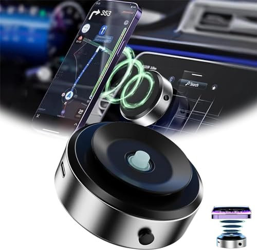 Eeiiey Mpp Gripmaster 360 Magnetic Holder,Moftpivotpro Gripmaster 360 Magnetic Holder,Magnetic Cell Phone Holder for Car Vacuum Adsorption,Portable Magnetic Phone Holder,for All Cell Phones (Silver)