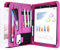 ProCase A4 Schreibmappe PU Kunstleder Konferenzmappe Portfolio mit Reißverschluss Klemmbrett Notizblock Business Dokumentenmappe, leichtes, langlebiges Material- Magenta