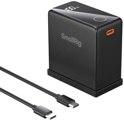 SMALLRIG Akku für NP-F970 10500mAh Replacement Battery für Sony NP-F970 F750 F550, PD 36W USB-C 3,5H Schnellladung, Kamera Akku mit OLED-Bildschirm für Kamera, Videoleuchte, Camcorder, Schwarz -4469