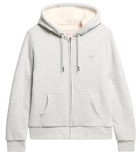 Superdry Damen Essential Kapuzenjacke mit Teddyfellfutter