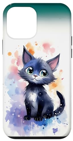Watercolor Splash Cat Case for iPhone 12 mini