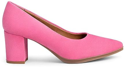 Escarpins à Talon Moyen en Daim Rose Bonbon, EU 37