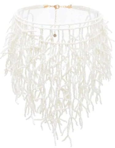 Greabuy Colliers pour femme, collier de perles de corail fait à la main, accessoire élégant pour femme tendance, usage quotidien, Conforme à l'image