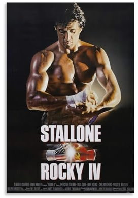 Rocky IV inspirierende und motivierende Filmposter, dekorative Malerei, Leinwand, Wandkunst, Wohnzimmer-Dekor-Poster, 50 x 75 cm