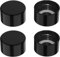 Thorder 4-Pack Durable Soda Bottle Caps with Removable Seal, Compatible with Most Soda Maker Bottles,Carbonation Bottles, Leak-Proof & BPA-Free& Reusable (Black)