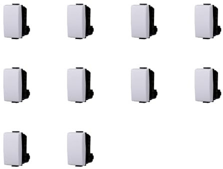 Pulsante 1P 10A compatibile Bticino Matix Colore Bianco