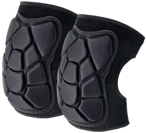 Hotfiary 1 Par de Rodilleras Flexibles para Lucha Libre, Rodilleras de Voleibol para Hombres Mujeres Niños Jóvenes Adultos, Rodillera Antideslizante Ajustable para Evitar Colisiones para Trabajo Depor