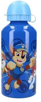 My sweety pop - Botella para niño con diseño de patrulla de aluminio, para niños, guarderías, guarderías, escuelas, vacaciones, comidas, 19 cm, 500 ml, hidratación, idea de regalo (Patrulla Canina,
