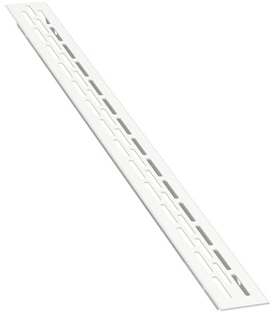 sossai® Grille de ventilation en aluminium - Alucratis (1 pièce) | Rectangulaire - dimensions: 37,5 x 2,4 cm | Couleur: blanc | grille d'aération