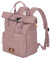 Travelite Handgepäck Rucksack, Laptop Rucksack 14 Zoll, Basics Short Handle Rollup, Reiserucksack Rolltop Funktion, Smoky Rose, 37-46 cm, 14 Liter