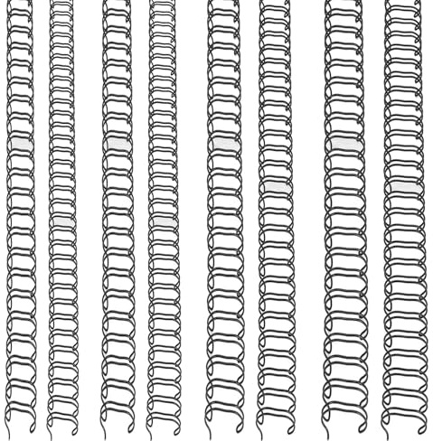 BRGD 100 Piezas Lomos de Encuadernación de Alambre, 4 Tamaño Pequeños de Metal con Doble Bucle para Crear Trabajos Académicos Profesionales, Listas de Precios y Folletos