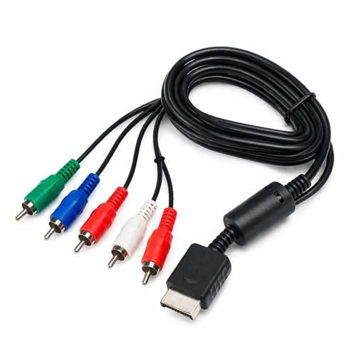 GERUI PS2 PS3 Komponentenkabel YPbPr YUV Component AV Kabel 1,8m | 5 Cinch Anschluss für Fernseher Beamer und Retro Gaming Zubehör