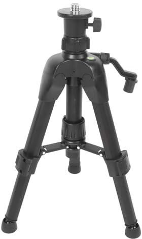 Yosoo Health Gear Level Tripod, Space Aluminum Telescopic Level Tripod Stand 0.45m with Bubble, 3 Way Stabilizer, Adjustable 3 Section Legs for Construction Surveying Layout