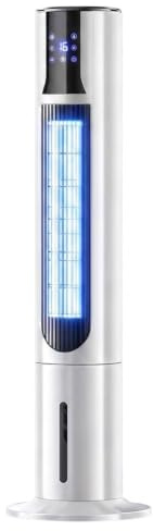 Raffrescatore d'aria ad acqua a Torre Portatile Raffreddatore Ventilatore Umidificatore Evaporativo Oscillazione 90° Raffreddatore d'aria con telecomando senza tubo Ghiaccio Timer 12h a Colonna