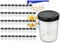 MamboCat Set 50 Pots Hauts Contenu 230 ML avec Couvercle Noir to 66, Livre de Recettes Inclus Diamant Gelierzauber Idéal comme Pot de Confiture ou de Conserve