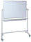 Dahle Basic Mobiles Whiteboard (120 x 180 cm Schreibfläche, magnetisch, mit Ablageschale) weiß-silber