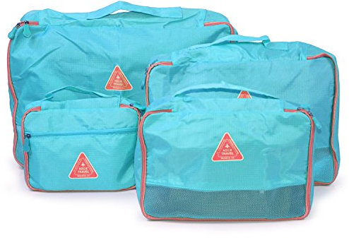 HAUPTSTADTKOFFER – Reisekoffer-Organizer Koffer-Organizer Kleidertasche Packtasche 4-teiliges Set Hellblau