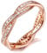 Presentski Zirkonia 925 Sterling Silber Rose Gold Hochzeit Ring für Ewigkeit Frauen Damen Mädchen
