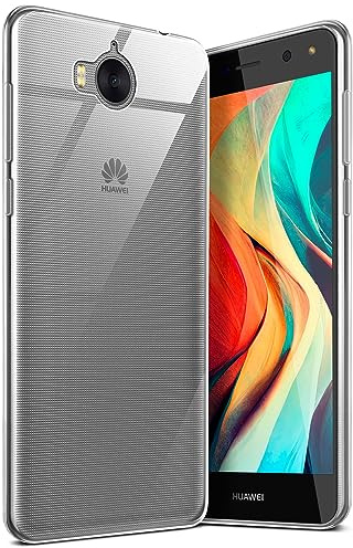 moex für Huawei Y6 (2017) Hülle Durchsichtig, Silikon Handyhülle Transparent, Clear Case Ultra Slim, Backcover Schutzhülle Dünn, Silikonhülle Minimalistisch, Aero Case, Klar