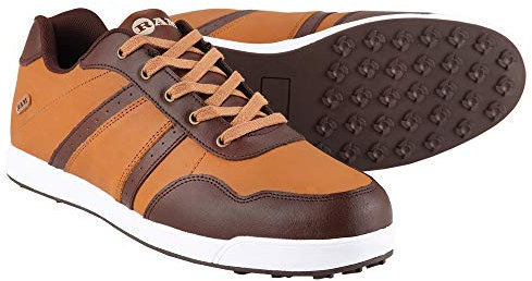 Ram FX Comfort Mens Waterproof Golf Shoes - Brown- UK 10