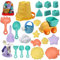JOYIN Lot de 24 jouets de sable avec sac en filet - Pour enfants et enfants - Avec bac à sable