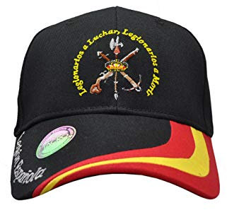 Cap Legion Spanische Brautpaar des Todes, Armee, Erwachsene, Unisex, verstellbar, Schwarz