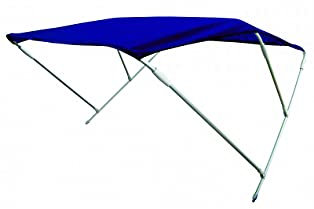 Shop SoftAir® Toldo parasol plegable de aluminio con 3 arcos para barco o lancha - Lona resistente azul - Altura 110 cm - Ancho 185 cm