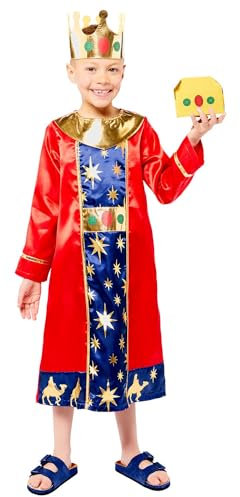 amscan 9912343 - Weihnachtskrippe Weiser Mann Kinder Kostüm - 8-10 Jahre