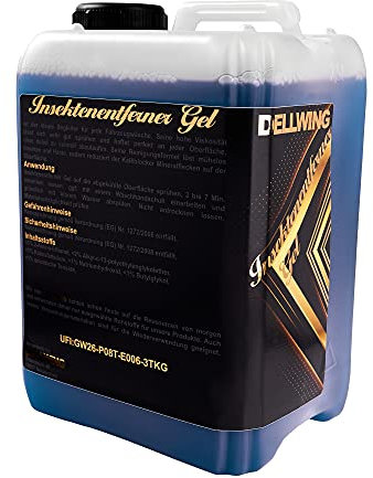 DELLWING Insektenentferner Auto 5 Liter – Premium Fliegenentferner entfernt Insektenreste auf Glas-, Lack-, Chrom- und Kunststoffoberflächen – Insekten-Reiniger für Scheibe & Scheinwerfer