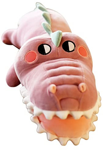 TOYANDONA Kuscheltier Alligator Krokodil Plüschtier Cartoon Ebene Körperkissen Sofatier Spielzeug für Kinder und Erwachsene PP Baumwolle Füllung Süßes Tierpuppenspielzeug Dekoratives Kissen