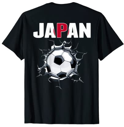 Japanisches Fußball-Fans Trikot – Japanischer Fußball in gerissener Wand T-Shirt